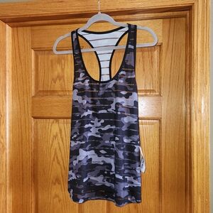 Zyia Active Black Camo Havana Tank Top Gray Camouflage Racerback NWT Size XXL